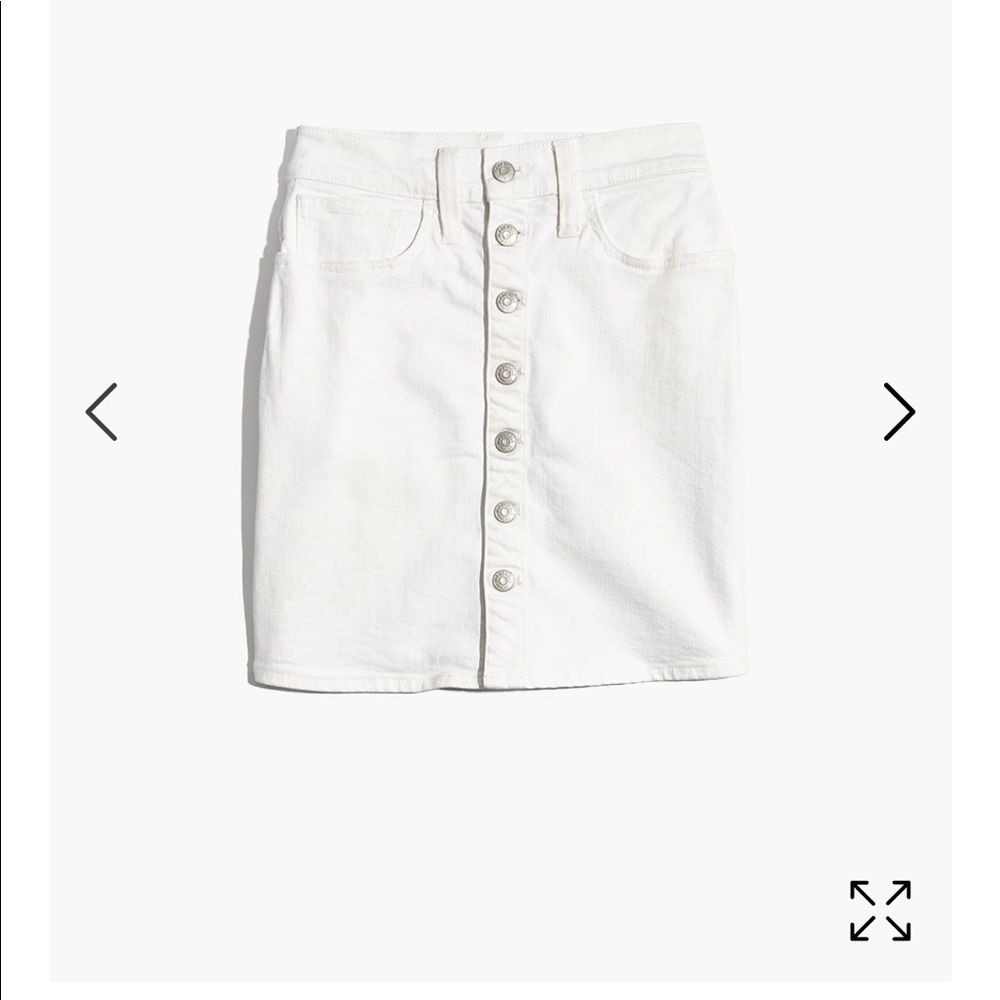 BNWT Madewell Denim Straight Mini in Tile White 26